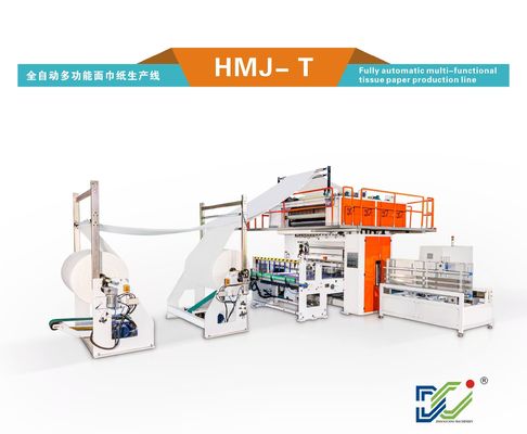 Professional V FOLD Hand Towel Facial Tissue Production Line for Tissue Industries with automatic transfer unit