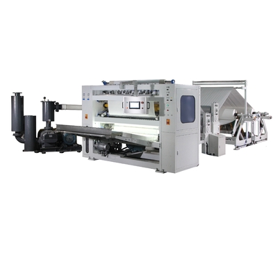 Động cơ cá nhân và biến tần số điều khiển dây chuyền sản xuất mô khuôn mặt với độ gấp chân không 28-32gsm * 1ply