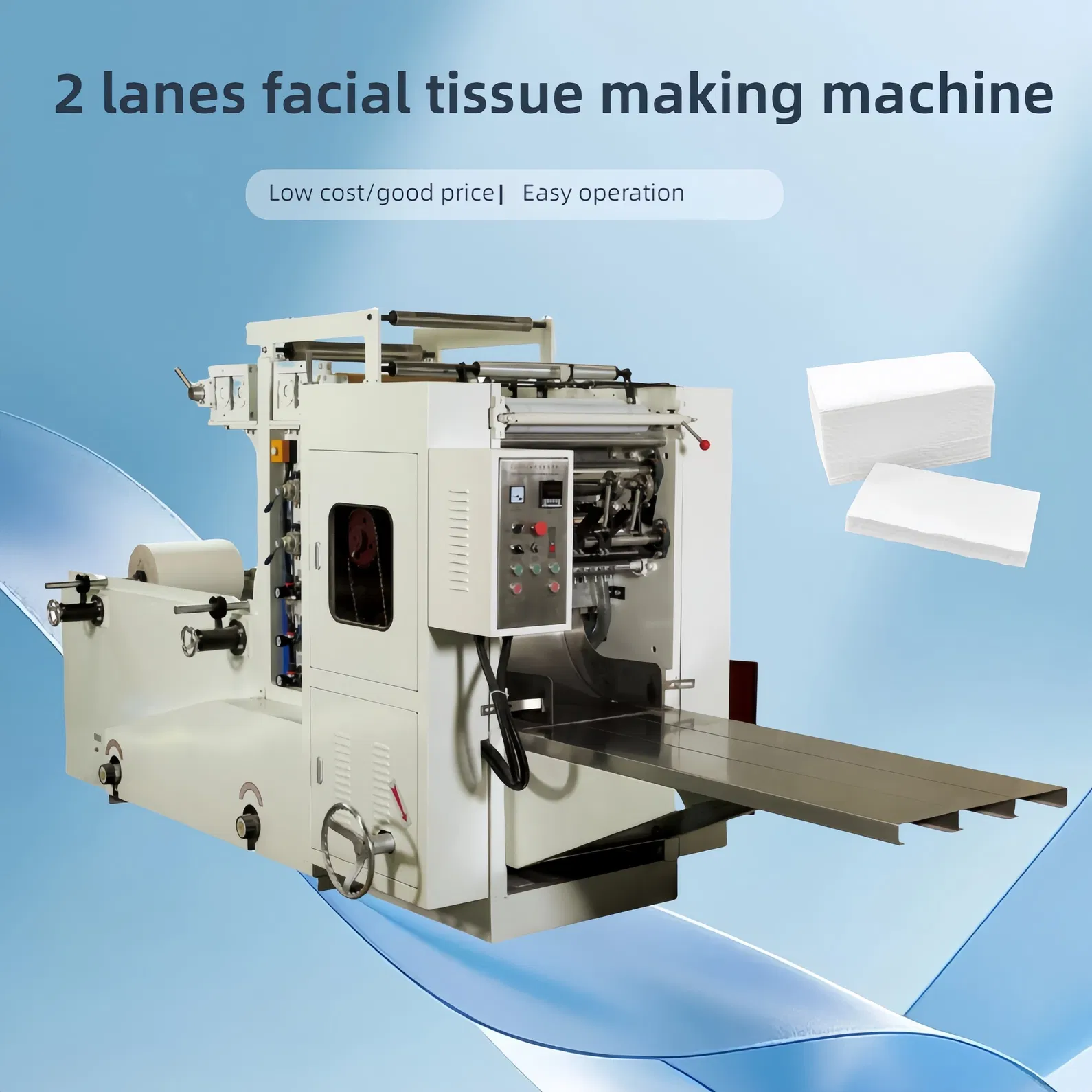 Máy làm khăn giấy 2/3 làn đường, thủ công, kinh tế, máy móc nhỏ 1